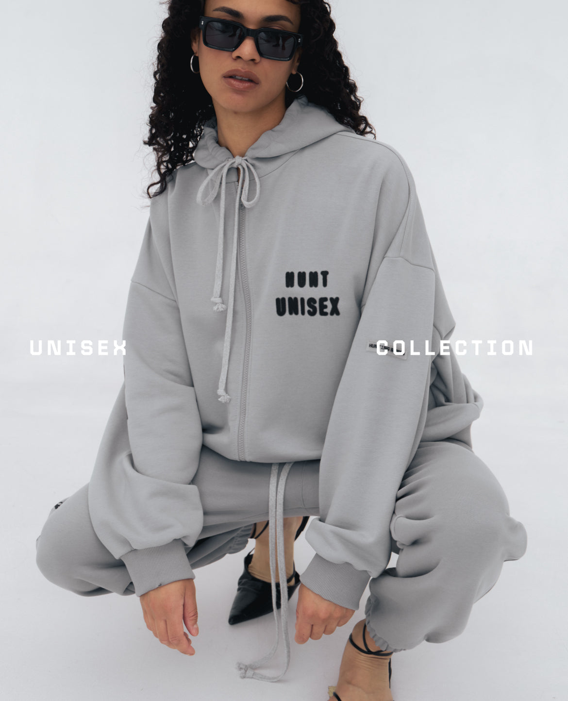 Худі ZIP Vintage Grey UNISEX