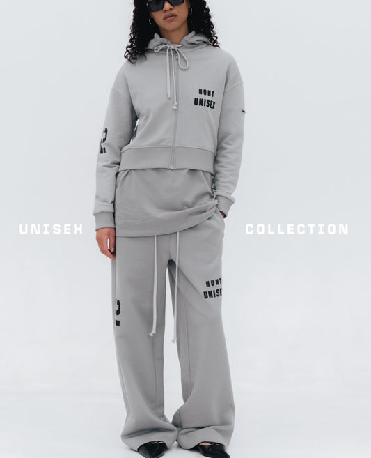 Худі ZIP укорочене Vintage Grey UNISEX