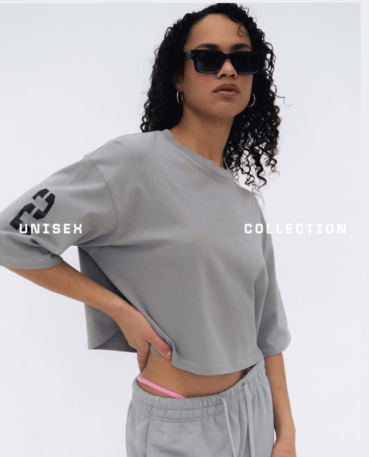 Укорочена футболка Vintage Grey UNISEX