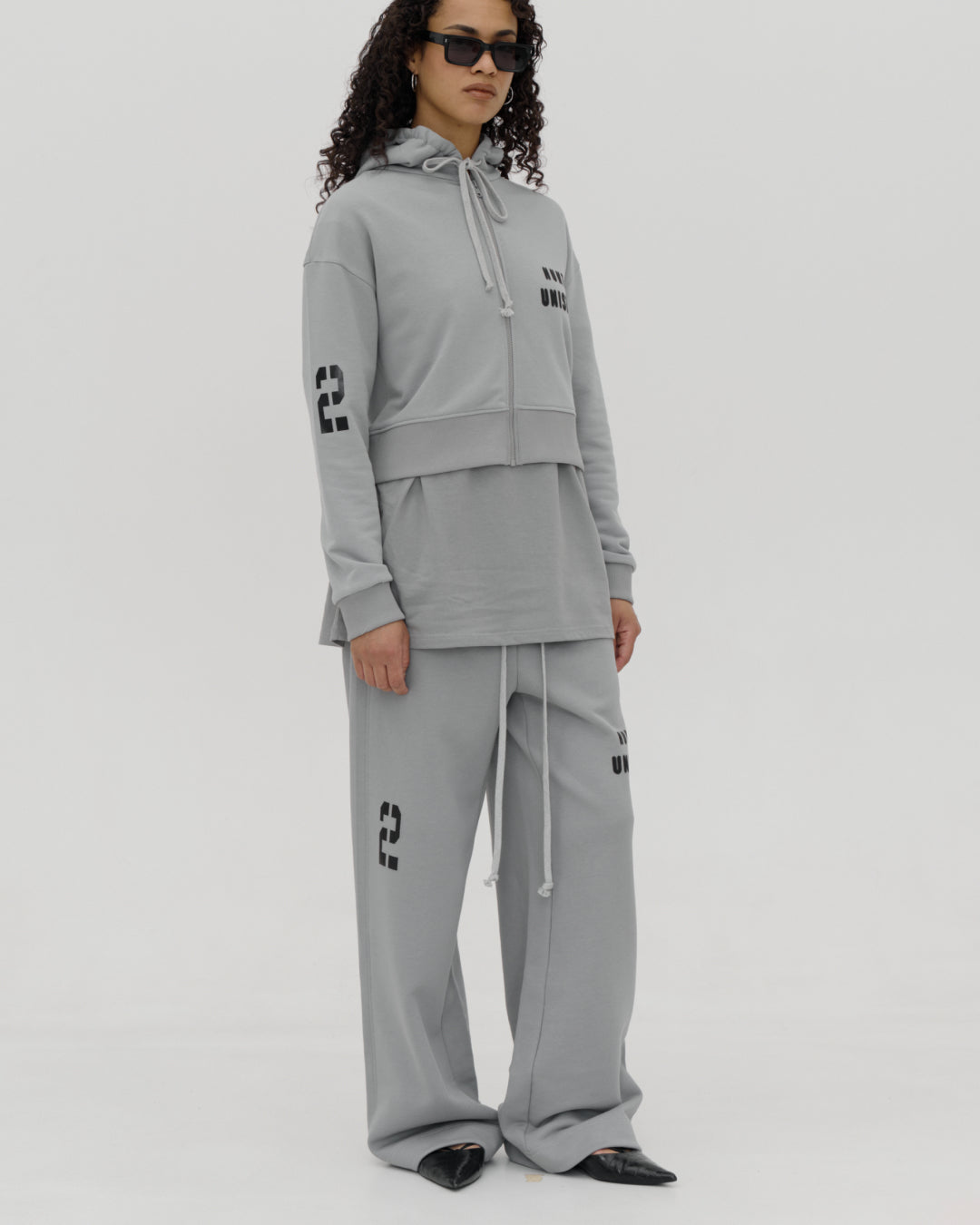 Худі ZIP укорочене Vintage Grey UNISEX