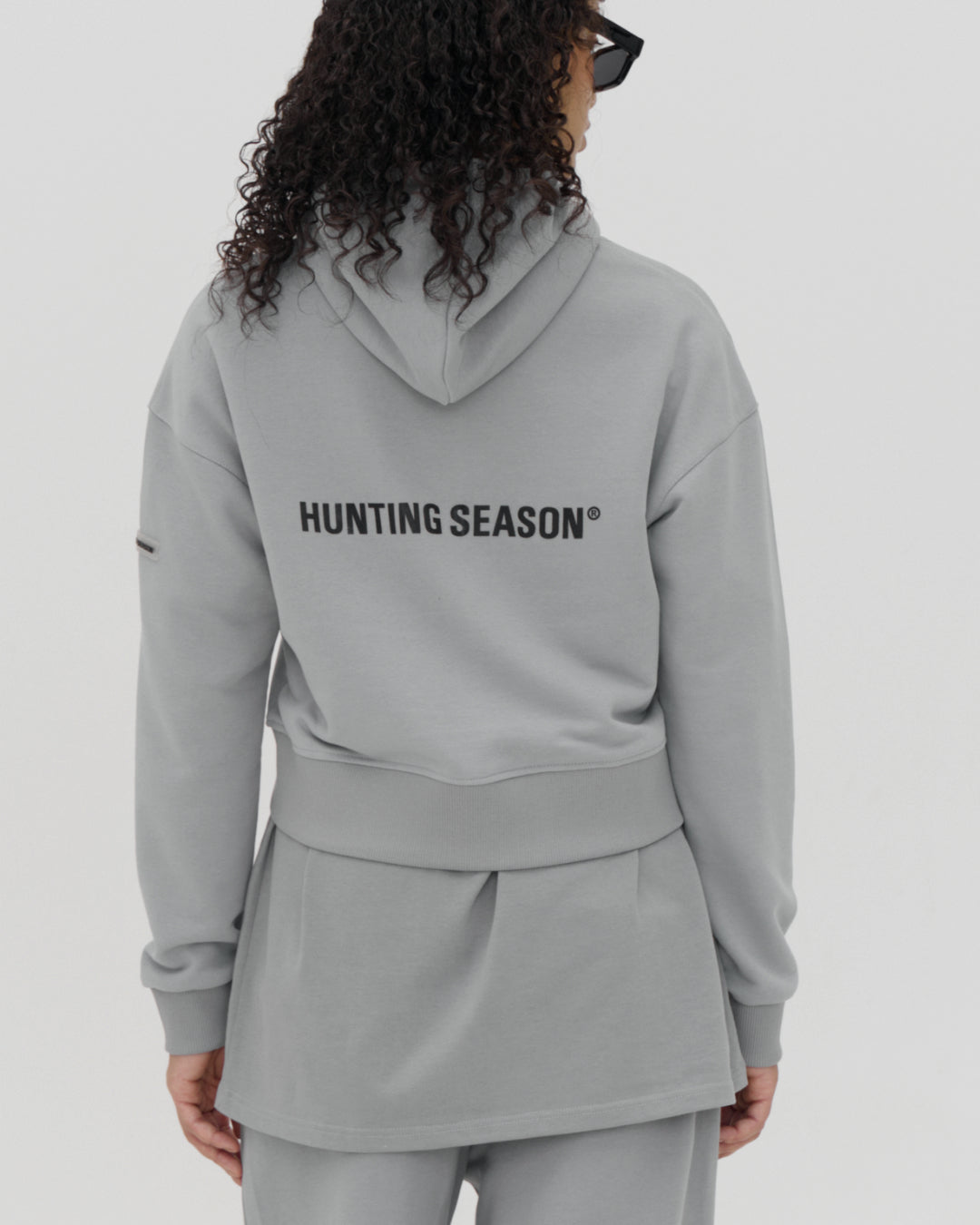 Худі ZIP укорочене Vintage Grey UNISEX